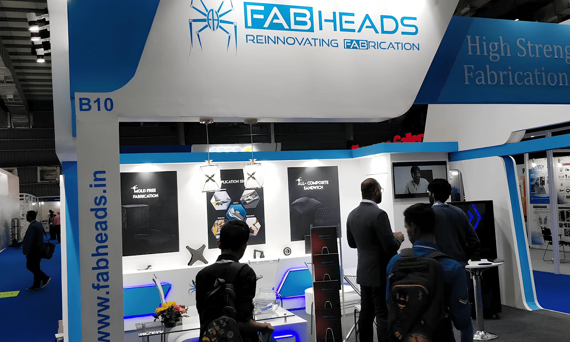Visitors and industry professionals at the Fabheads booth during ICERP 2019