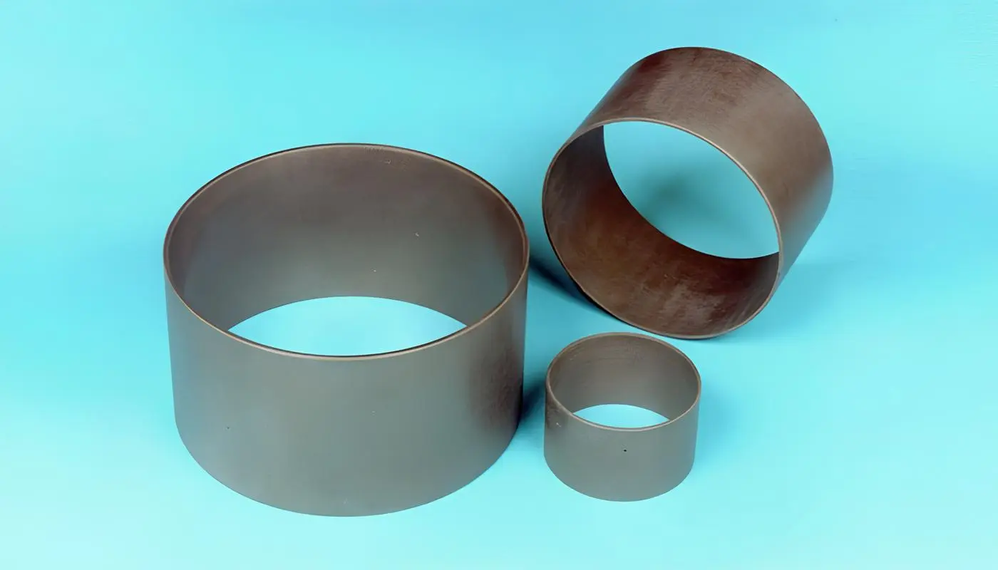 Shaft sleeves for big pumps (CMC), (Image courtesy: CMC shaft sleeves by MT Aerospace AG, Augsburg, Germany Licensed under CC BY-SA 3.0)