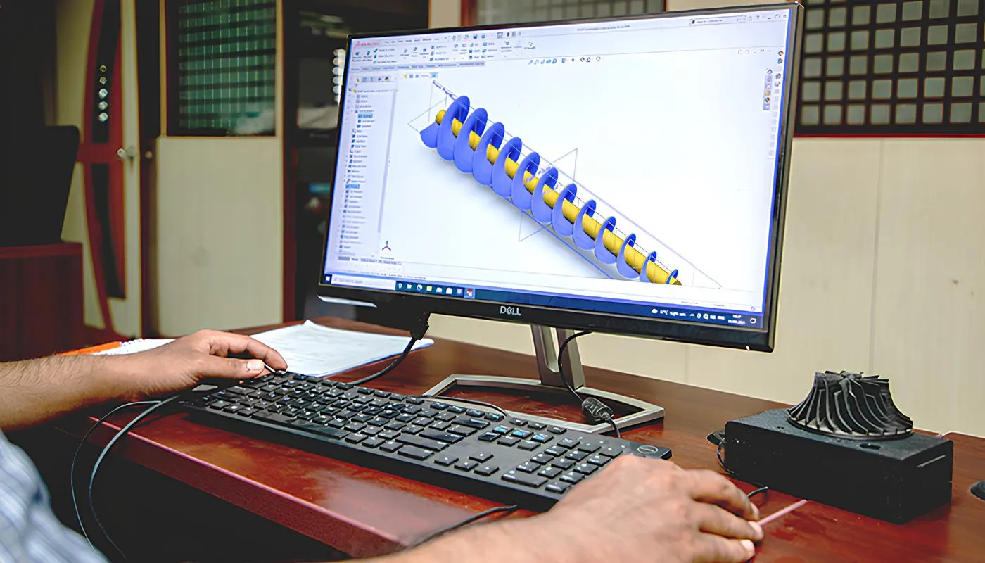 Pre-production design of the Archimedes screw