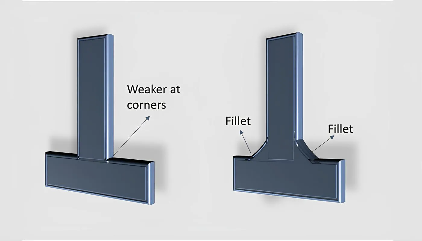 Models: without fillet vs with fillet