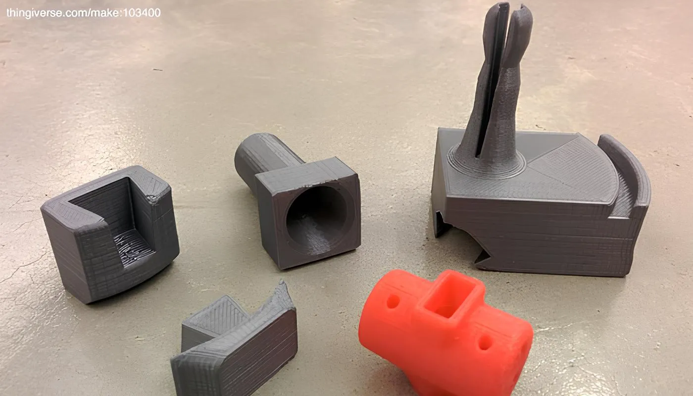 3D printed parts using FDM with PLA material