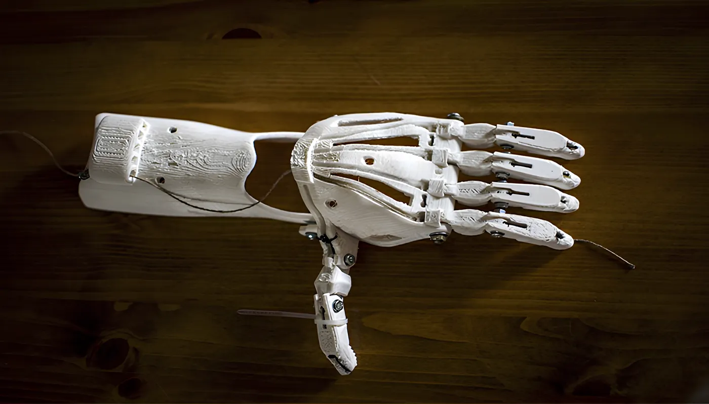 3D printed plastic prosthetic prototype