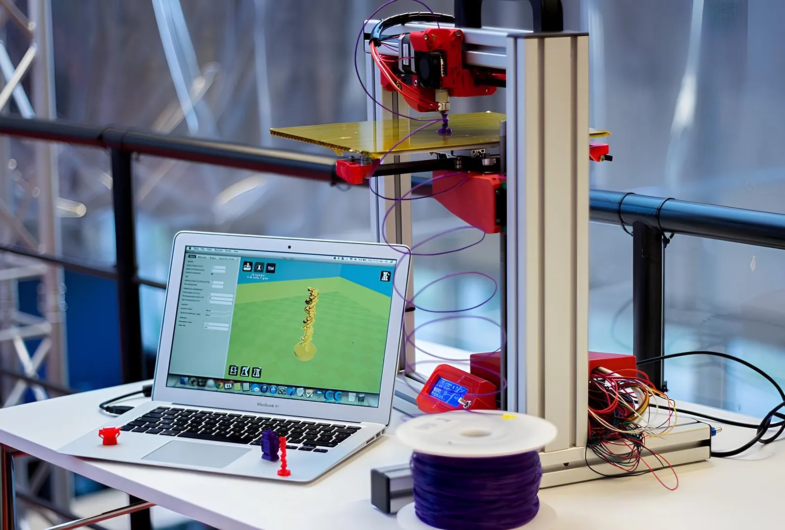 A typical 3D printing set-up