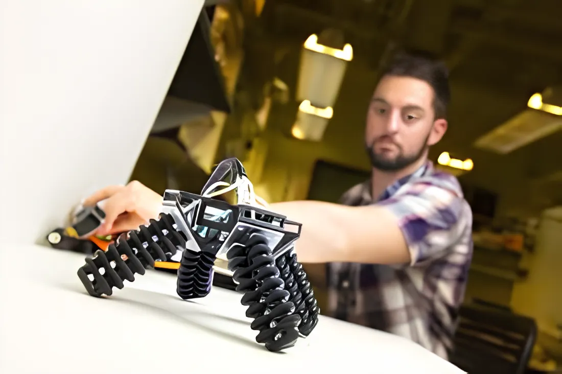 3D printed soft four-legged robot